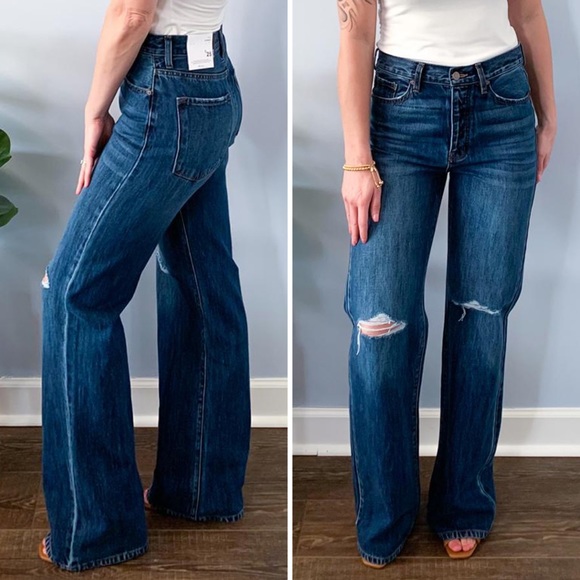 Kancan | Y2K Ultra High Waist 90s Flares - Picture 4 of 7